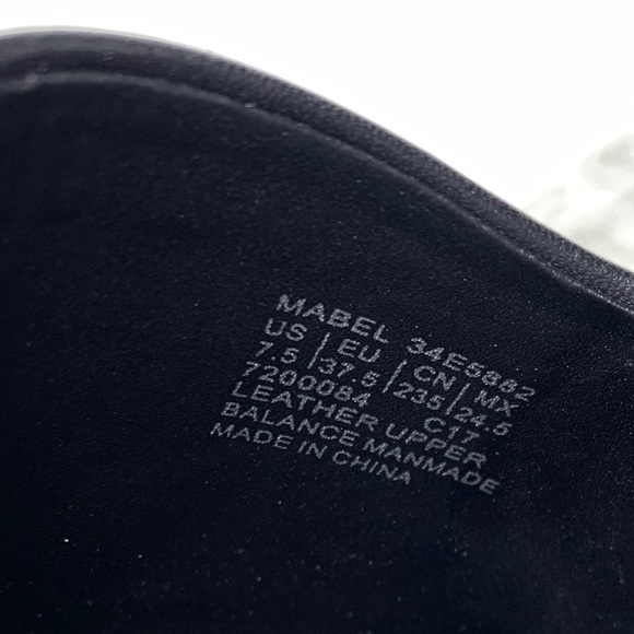 COPY - Calvin Klein Black Leather Peep Toe Slide Sandals - Picture 8 of 8